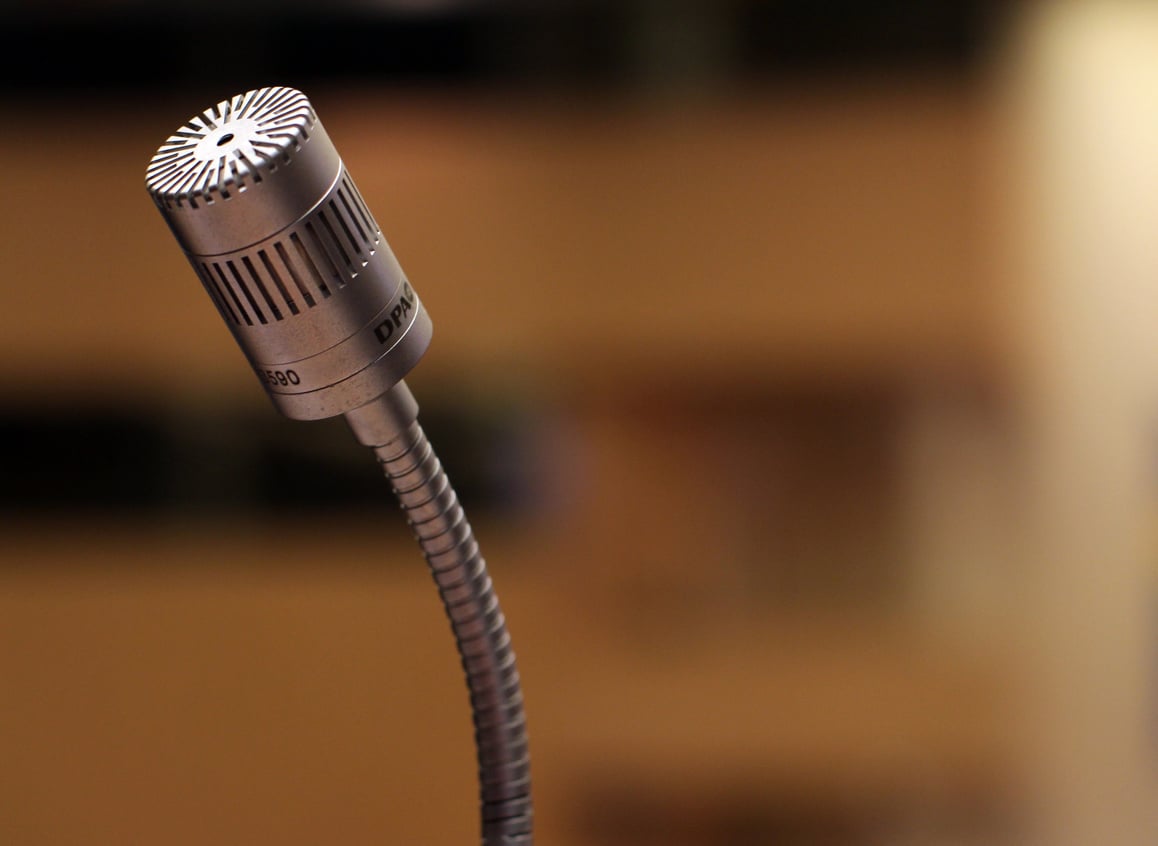 Closeup of a Microphone